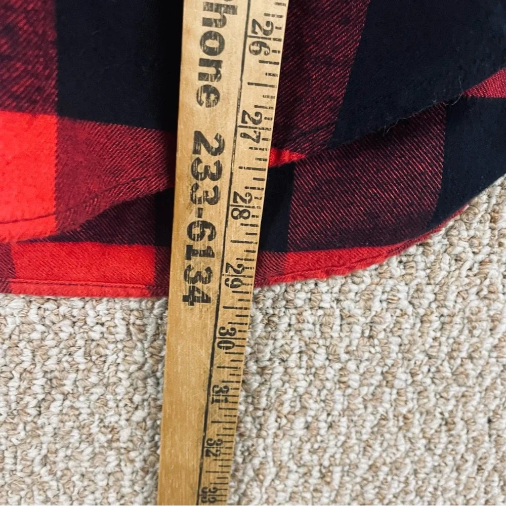 J.Crew Shirt Men's Medium Buffalo Plaid Flannel Button-Up Red Black NWT T723